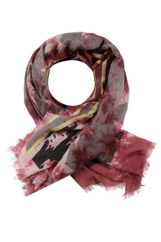 roze/rood tinten sjaal