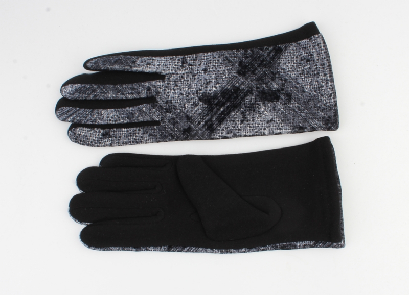 zwarte handschoenen met glans grijs look 