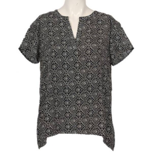 Printed blouse Black Flower 