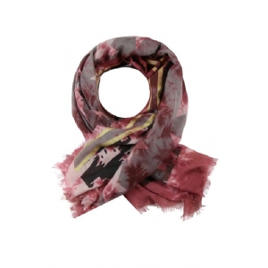 roze/rood tinten sjaal