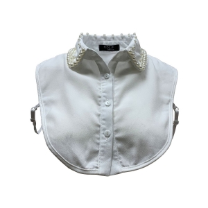 Wit blouse kraagje met parels