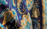 Blauwe zijde Kimono