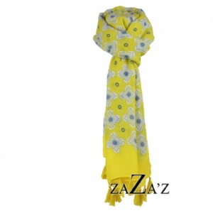 prachtige geborduurde sjaals  - Gele_bloem_sjaal